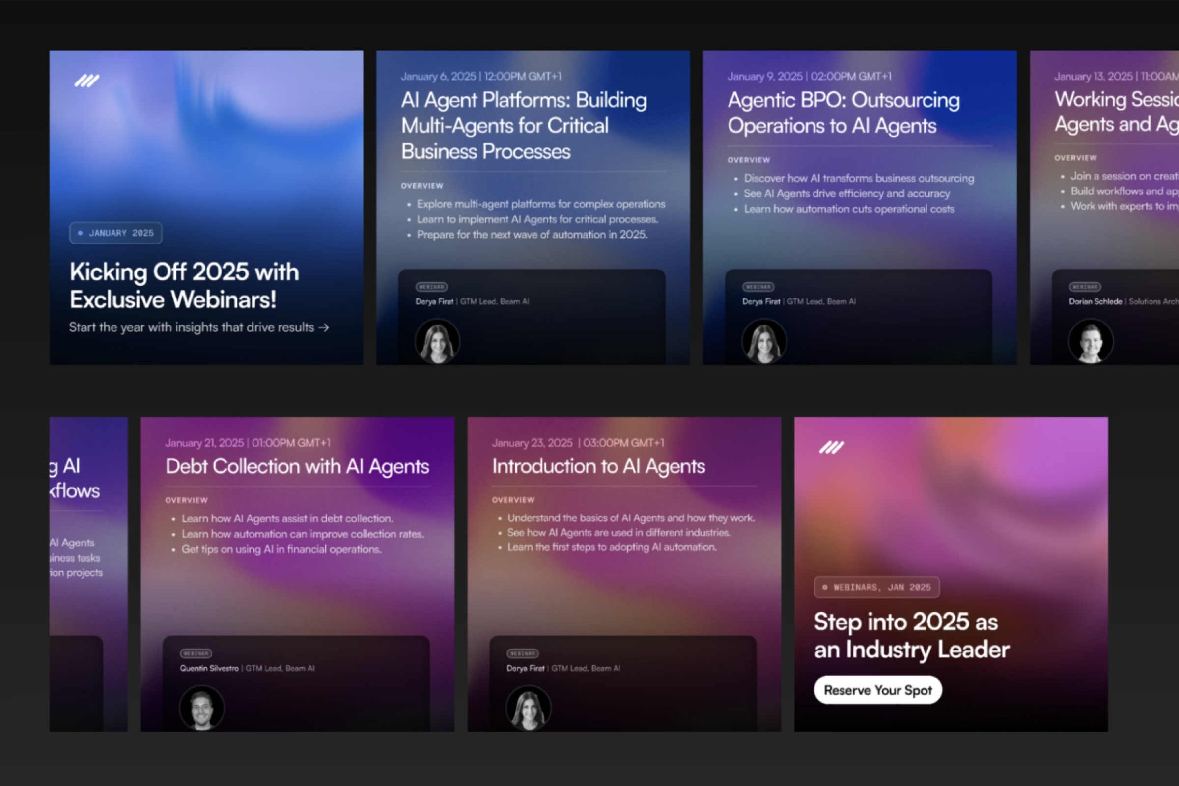Beam AI webinar campaign creative